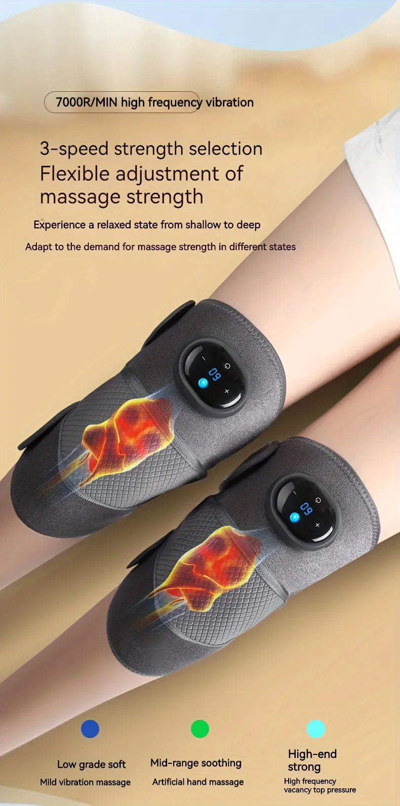 Produit K2 LifeTech - Masseur 3-en-1 Chauffant & Vibrant - K2 FlexTherapy