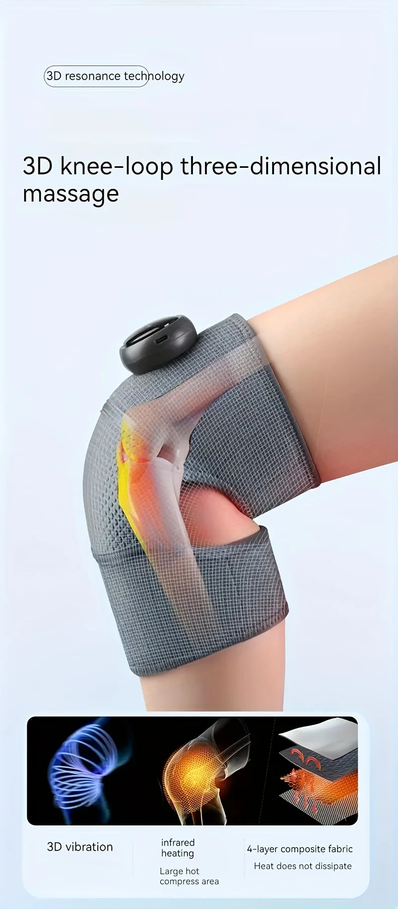 Produit K2 LifeTech - Masseur 3-en-1 Chauffant & Vibrant - K2 FlexTherapy